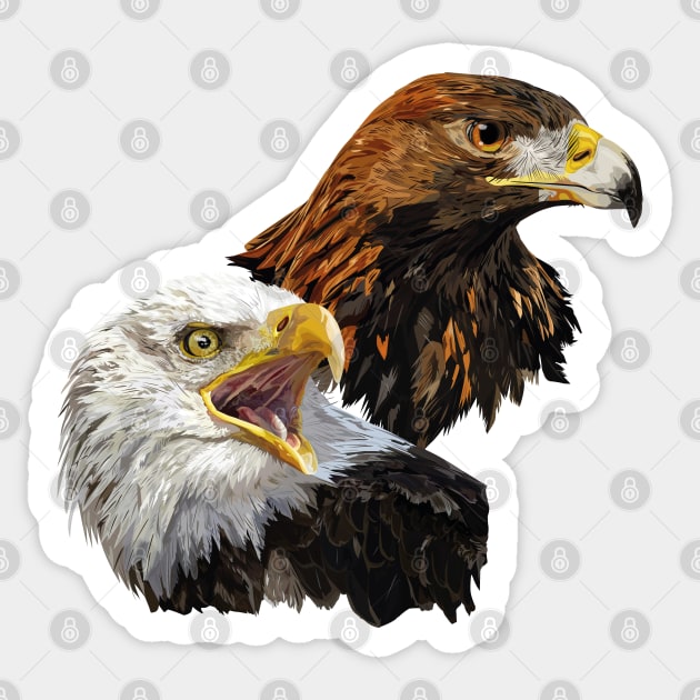 American Pigargo and Golden Eagle Sticker by obscurite